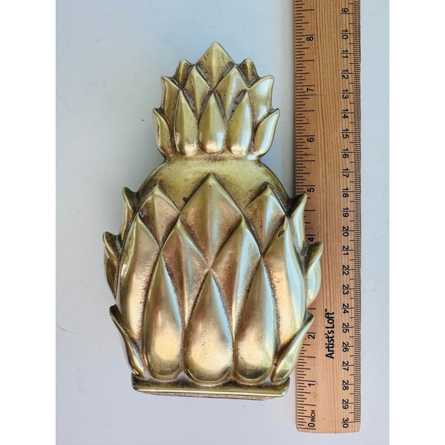 1980s Brass Pineapple Door Knocker For Sale - Image 5 of 5