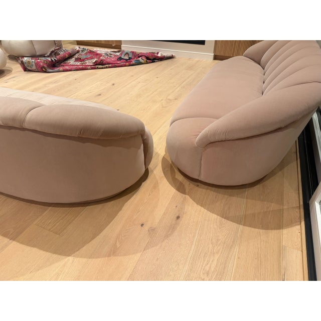 1980s Matching Set of Newly Upholstered “Cloud” Sofas Attributed to J. Robert Scott (1980s Designer Original) For Sale - Image 5 of 17