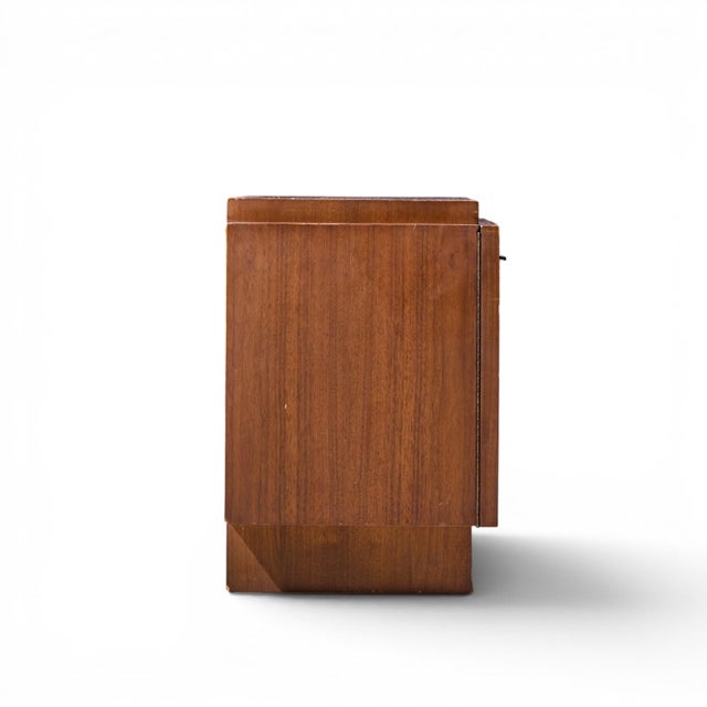 Lane Furniture Lane Brutalist Mid Century Walnut Nightstands - Pair For Sale - Image 4 of 11