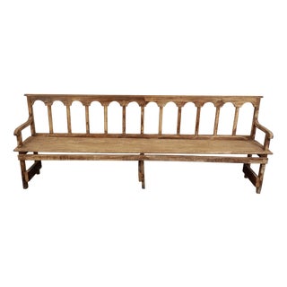Weathered Church Bench For Sale