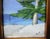 Framed Miniature Monterey Cypress Dunes Art 4X4 California Pacific landscape oil painting by Lynne French. The oil on...