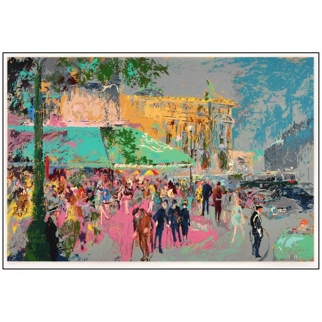 Modern 1980s Cafe De Là Paix Modern Serigraph on Paper LeRoy Neiman For Sale - Image 3 of 7