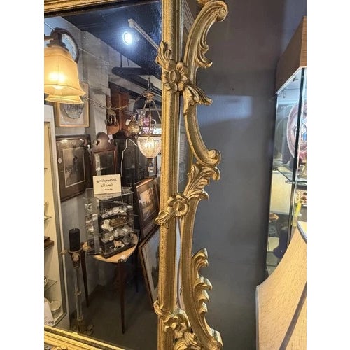1970s Vintage Italian Rococo Gilt Wood Mirror by Palladio For Sale - Image 5 of 11