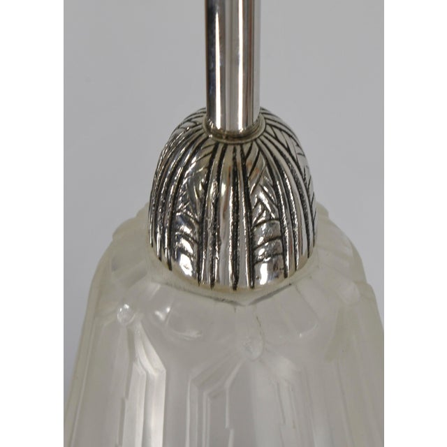 1930s Hettier & Vincent & Hanots French Art Deco Pendant Light - 5 Available For Sale - Image 9 of 15