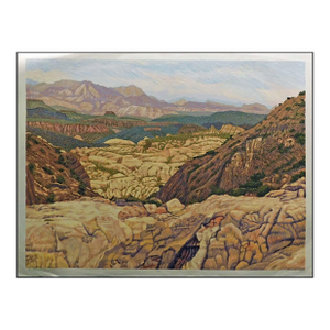 Gordon Mortensen "Southwest Desert" Hand Signed LTD Ed Woodcut Art 1984 Last1
