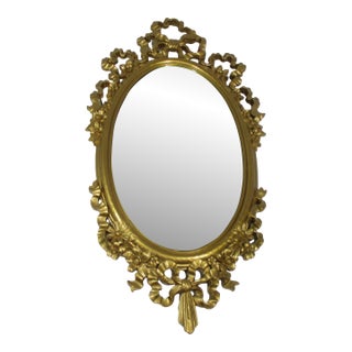 Vintage Syroco Hollywood Regency Rococo Gold Mirror For Sale