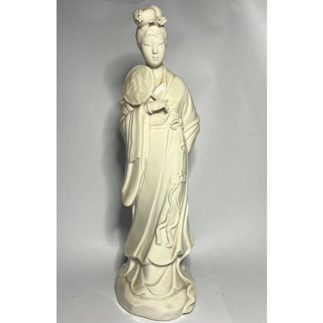 Chinoiserie 19th Century Blanc De Chine Figurine For Sale - Image 3 of 8