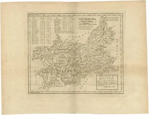 Antique Map of the Province of Quey-Chew by Du Halde, 1738