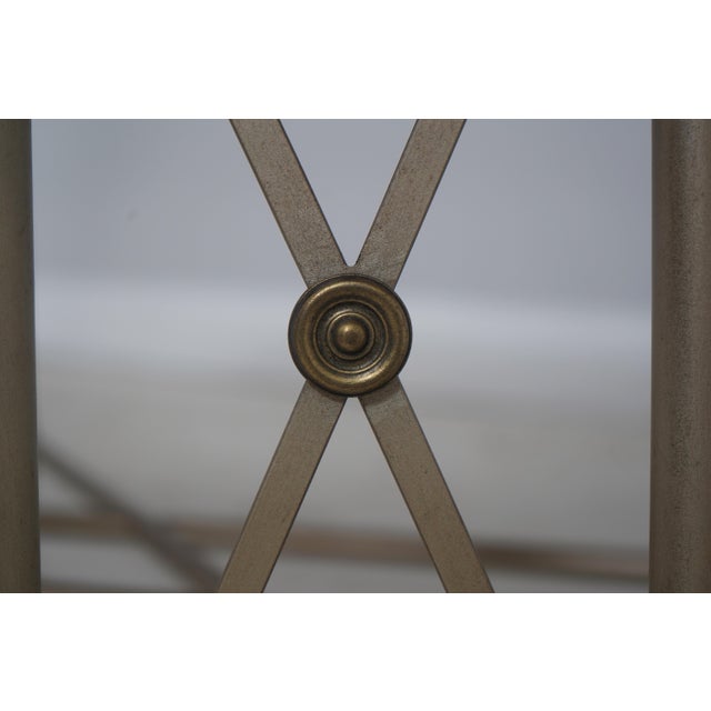 Hekman French Style Cherry Tray Top Metal Base Coffee Table For Sale - Image 11 of 15