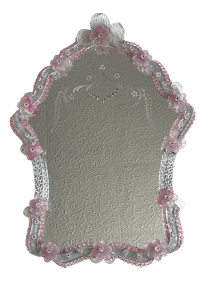 Murano Glass Floral Mirror, 1960s
