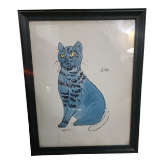 1990s Framed Andy Warhol Cats Name Sam" Print For Sale