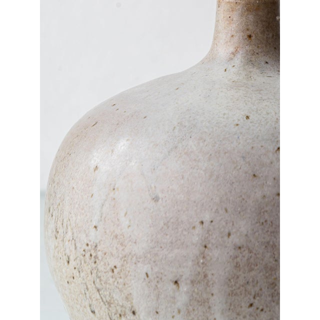 Textile French Studio Pottery Stoneware Table Lamp, 1950s For Sale - Image 7 of 12