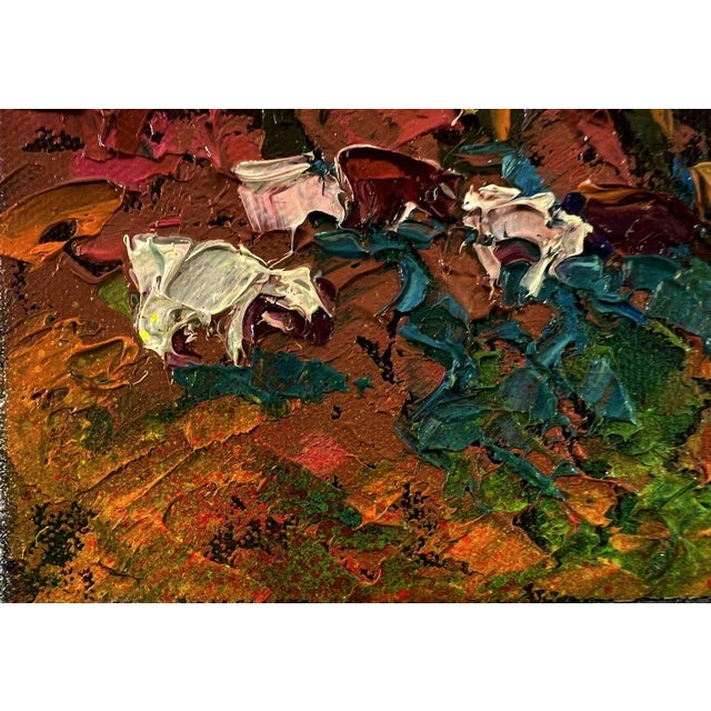 Textile Oil Painting Autumn Evening in the Field Oksana Ivanyuk For Sale - Image 7 of 8