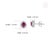 18k White Gold Natural Oval-Cut Vivid Red Ruby & Diamond Halo Stud Earrings- A Pair For Sale - Image 11 of 15