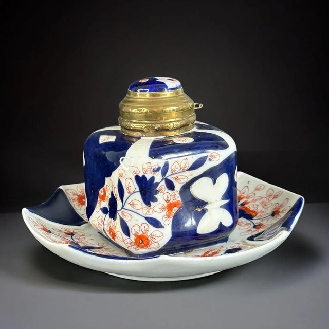 Japanese Imari Porcelain Inkwell, 1800s For Sale - Image 10 of 10