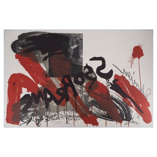 Wolf Vostell, The Cry, Soprane, Original Lithograph, 1990 For Sale