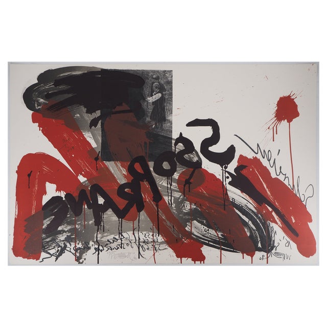 Wolf Vostell, The Cry, Soprane, Original Lithograph, 1990 For Sale