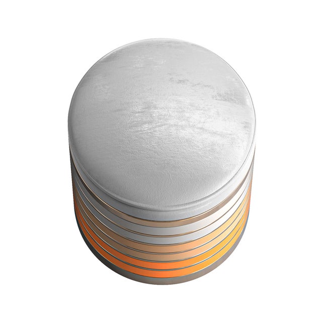 Not Yet Made - Made To Order "Coraggioso" Ottoman With Stainless Steel and Bronze, Handmade For Sale - Image 5 of 6