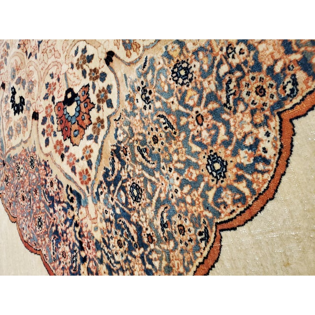 Antique Tabriz Carpet, Hadji Jalili Persian Rug, Earth Tones, Ivory, Terracotta For Sale - Image 12 of 17