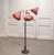 Swedish Floor Lamp with Red Satin Shades, 1940s For Sale - Image 4 of 10