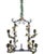 Vintage Italian Cherub Putti Floral Tole 6-Light Chandelier For Sale - Image 4 of 12