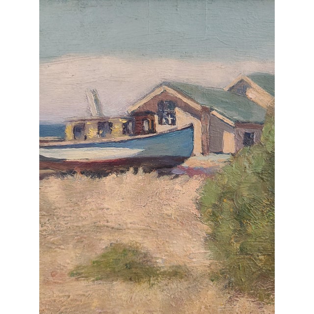 Arthur Harold Knott Antique 1920s Oil Painting Morro Bay Sailboat Landscape For Sale - Image 4 of 15