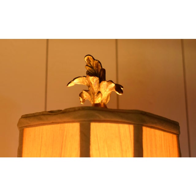 1990s Vintage Maitland Smith Palm Tree Table Lamps, Gold Gilt, 1990s For Sale - Image 5 of 10