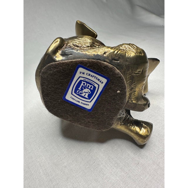 Vintage quot Literary quot Elephant Decor Object Solid Brass Chairish