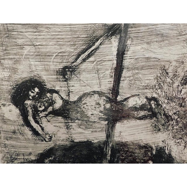 Paper Mark Chagall "From Les Fables De La Fontaine" the Fortune and the Young Boy For Sale - Image 7 of 7
