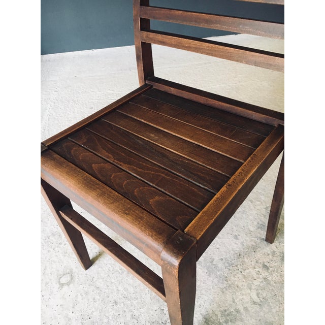 Reconstruction Dining Chair attributed to Rene Gabriel, France, 1940s For Sale - Image 13 of 18