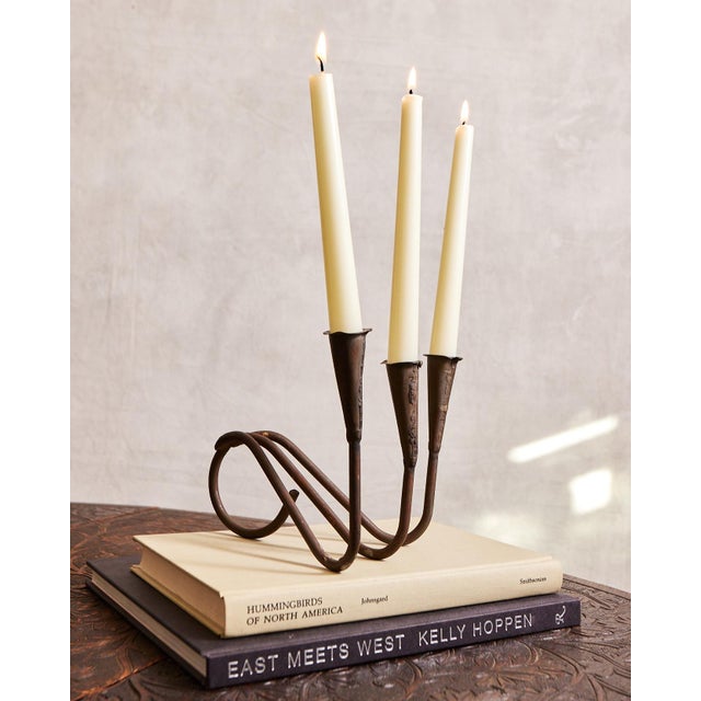 1970s Iron Tabletop Candelabra For Sale - Image 5 of 10