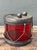 Silver Vintage Glass Drum Lidded Jar For Sale - Image 8 of 12