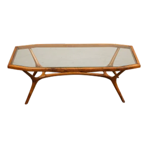 Vintage Midcentury Brazilian Wood and Glass Coffee Table