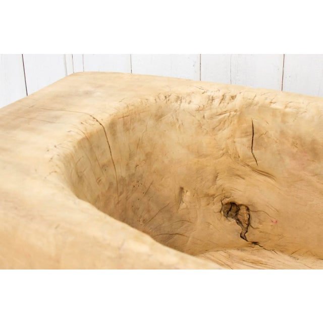Large Farmhouse Bleached Wood Planter For Sale In Los Angeles - Image 6 of 11