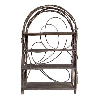 1980s Rustic Twig & Branch Bentwood Display Étagère For Sale