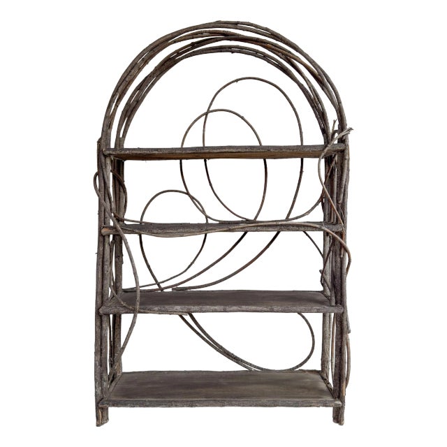 1980s Rustic Twig & Branch Bentwood Display Étagère For Sale
