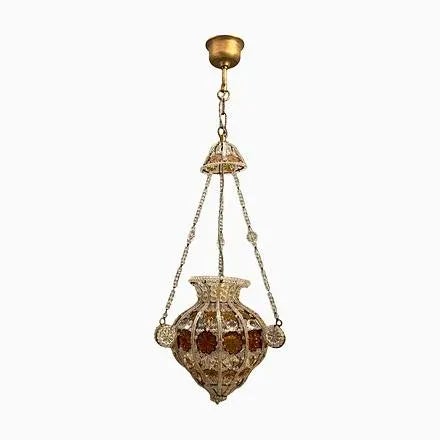 Beaded Crystal Pendant Lamps from Bacci Firenze, 1970s, Set of 2 For Sale - Image 15 of 15