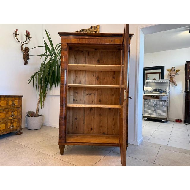 Antique Walnut Biedermeier Display Cabinet For Sale - Image 10 of 16