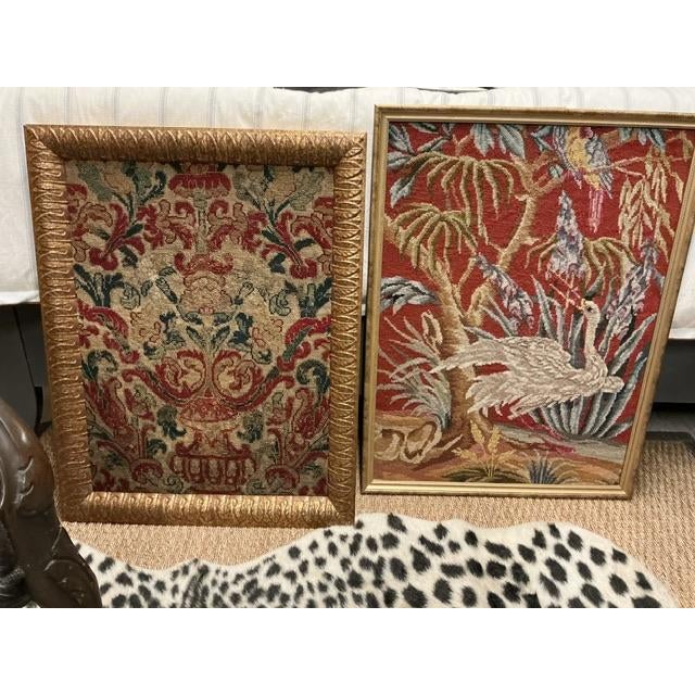 Early 20th Century Framed Antique French Bird Tapestry For Sale - Image 5 of 5