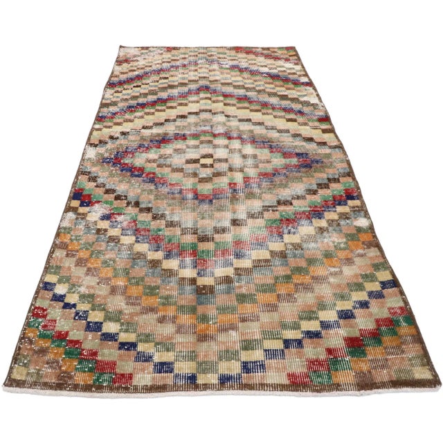 Vintage Turkish Sivas Rug, 03'06 X 07'03 For Sale - Image 4 of 10