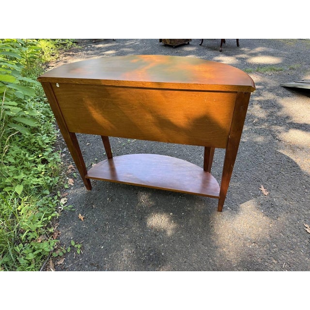 Wood Ballard Designs Newport Demilune Table For Sale - Image 7 of 10