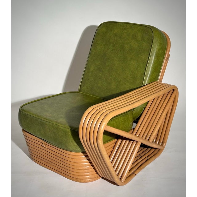 1960s Vintage Paul Frankl Pretzel Rattan Set of Six-Strand 4-Piece Sectional Sofa For Sale - Image 5 of 7