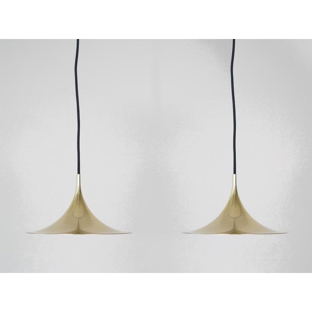 Fog & Mørup Vintage Semi Pendant Lamps by Bonderup and Thorup for Fog and Morup, 1968, Set of 2 For Sale - Image 4 of 9