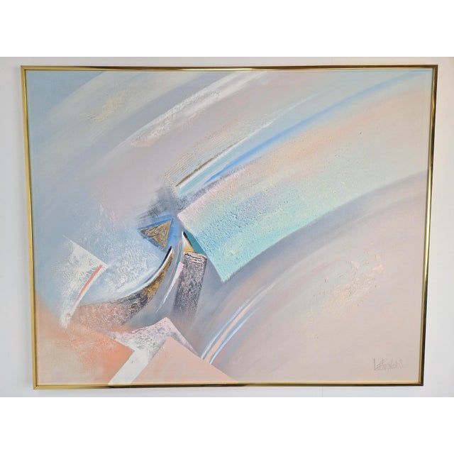 Lee Reynolds, Abstract Composition, 1980s, Acrylic Painting on Canvas, Framed For Sale - Image 7 of 8