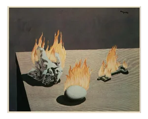 1972 After Rene Magritte "The Gradation of Fire", First Edition Lithograph