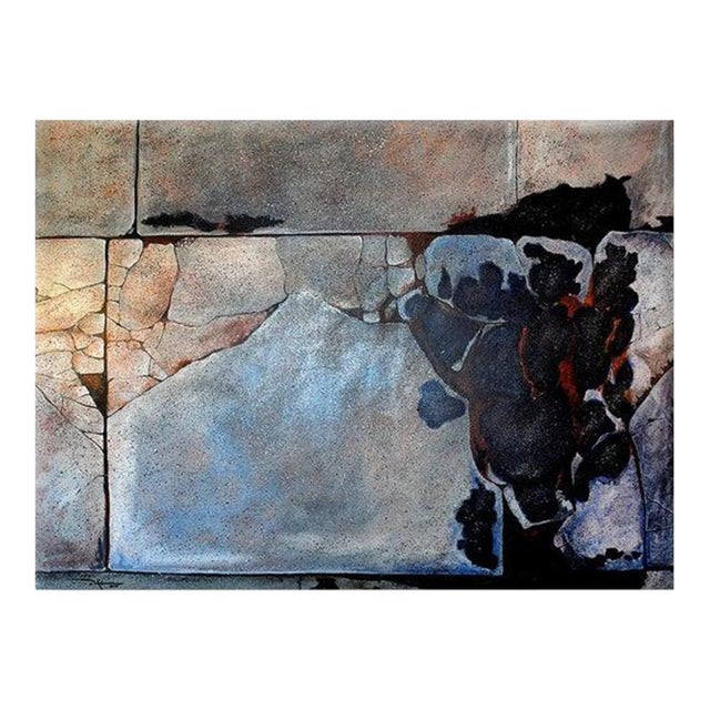 Duke Windsor, "Kaleidoscope", Abstract Acrylic Painting, Gold Leaf, Unframed For Sale