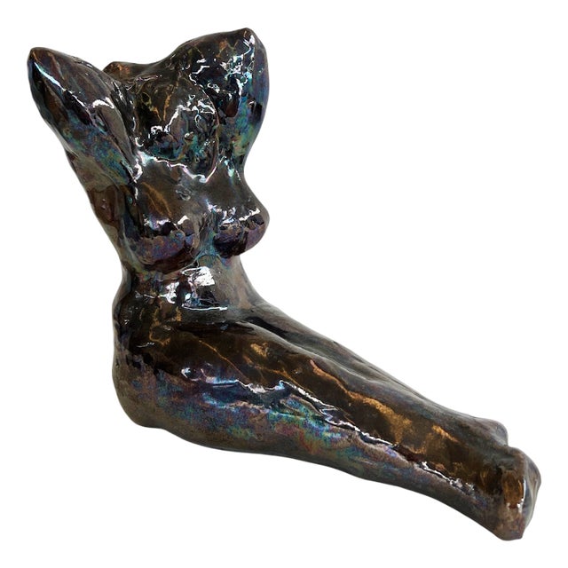 Ceramic Venus Seated Sculpture by Carlo Alberti, 1970s For Sale