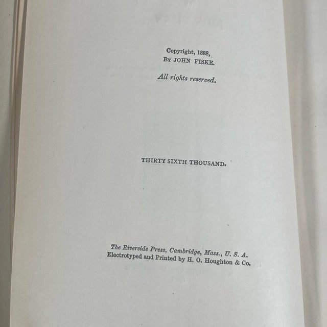 Antique Leather Bindings - American History Books by Harvard Professor John Fiske - 10 Volumes For Sale - Image 10 of 12