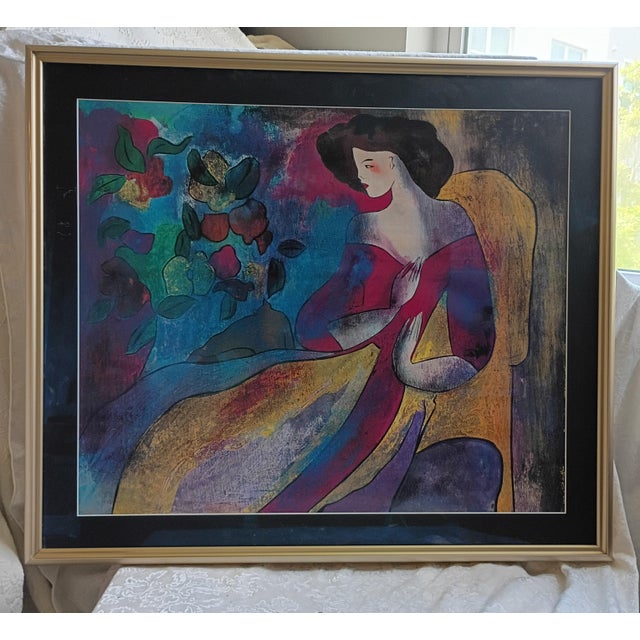 Expressionism 2000s Linda Le Kinff "Annabella" Seriolithograph Print - Framed For Sale - Image 3 of 9