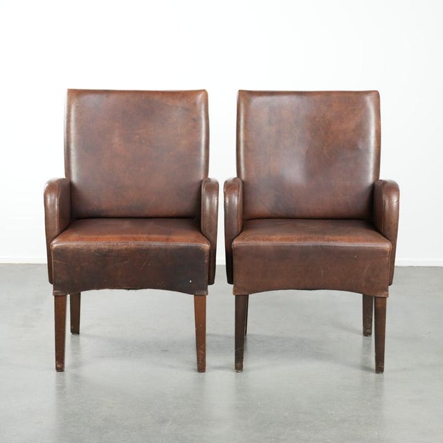 Dining Armchairs in Cowhide Leather, Set of 2 For Sale - Image 14 of 14